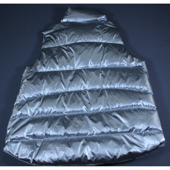 ATHLETA Downtown Metallic Puffer Vest Women's Nylon Plus Size 3X Down Mockneck - Picture 3 of 10